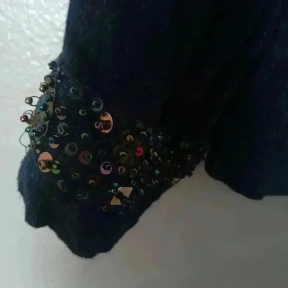 Jennifer Eden Denim Jacket Blazer Sequined Size 16 - Picture 10 of 16